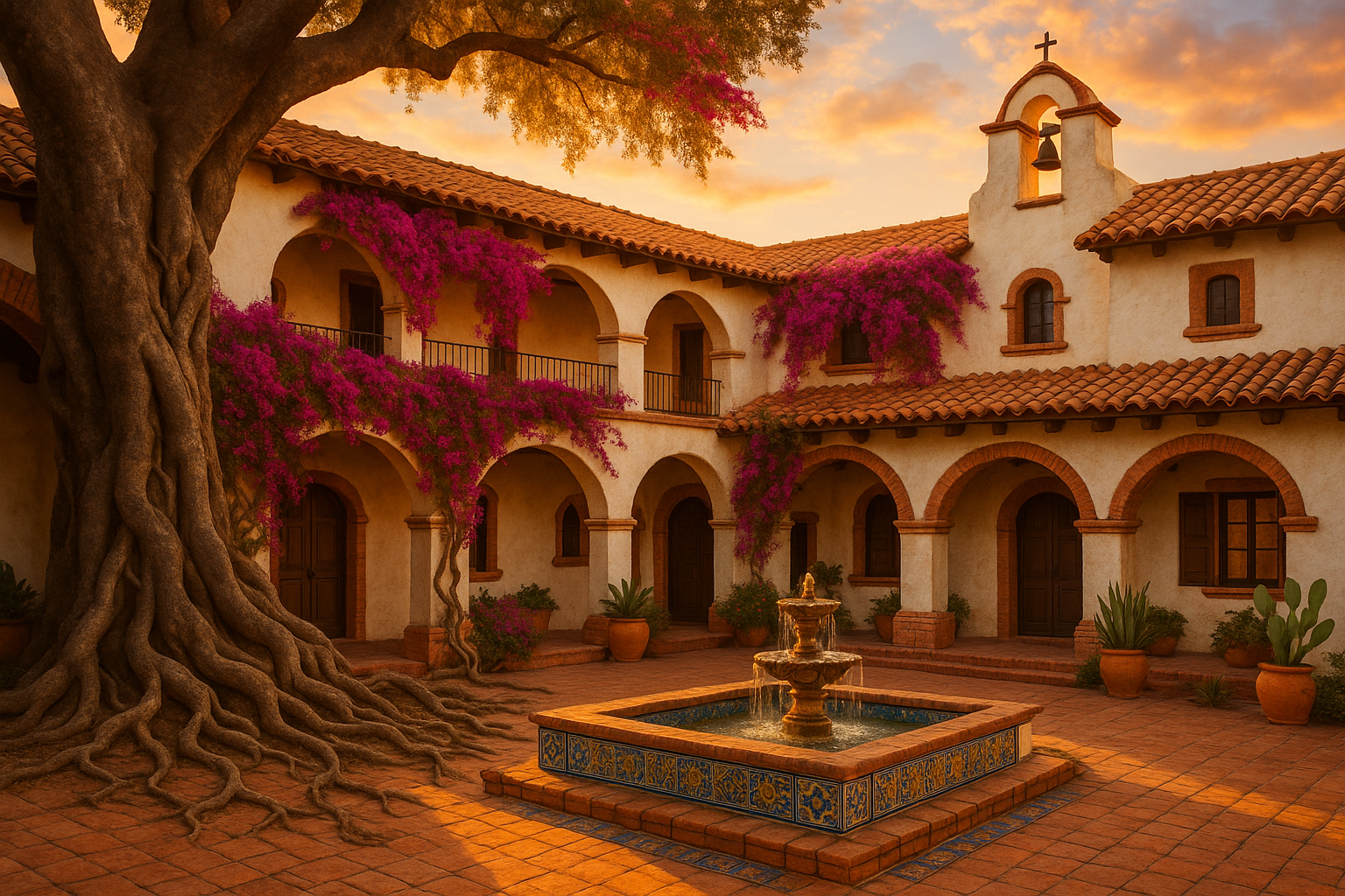 Make it mexican hacienda 